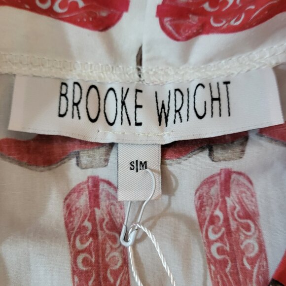 Brooke Wright Kimono Tunic Cowboy Boot Print Top - Picture 6 of 9